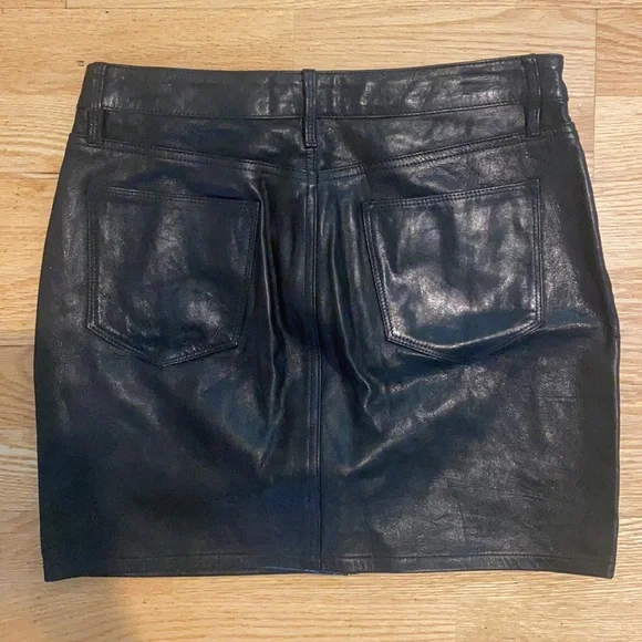 Frame leather skirt - Picture 4 of 5